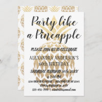 Party Like a Pineapple 50th Birthday Invitation