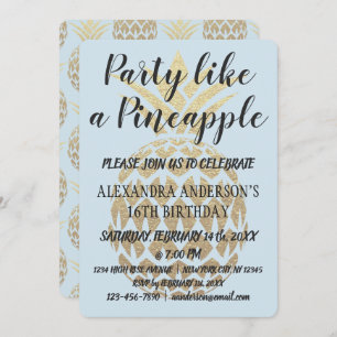 Party Like a Pineapple Birthday Invitation