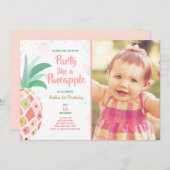 Party like a pineapple birthday invitation Tropic (Front/Back)