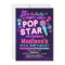 Party Like a Pop Star Music Birthday Invitation