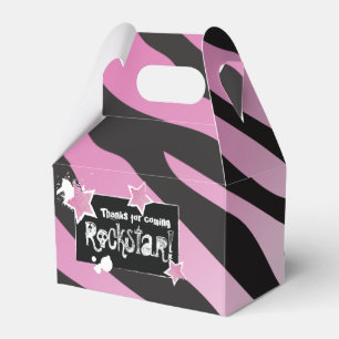 Party Like a Rockstar- Pink Favor Box