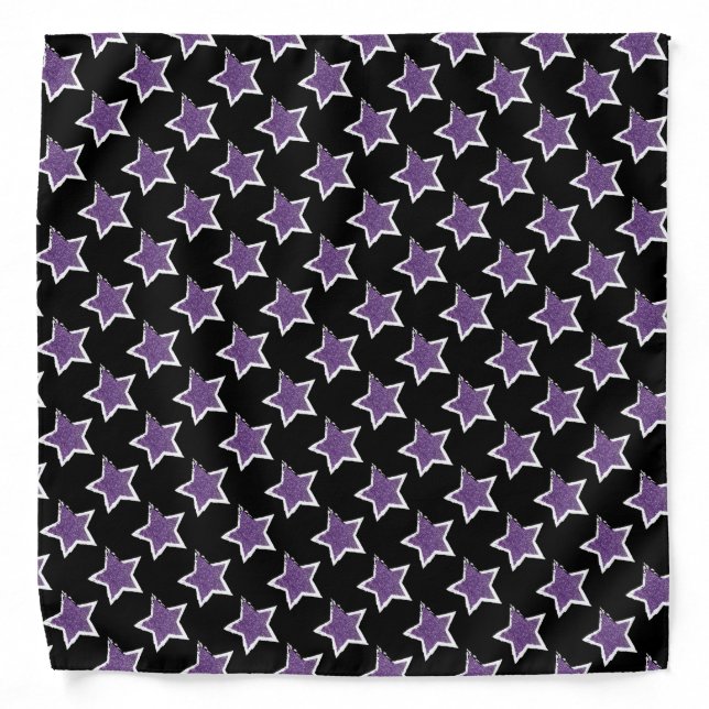 Party Like a Rockstar- Purple  Star Bandanna (Front)