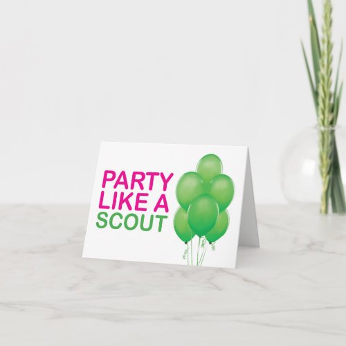 Party Like A Scout Birthday Card
