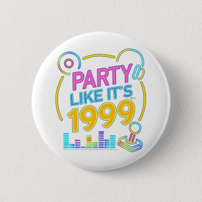 Party Like It’s 1999®™ – Neon Soundtrack  Button (Front)