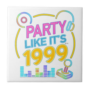 Party Like It’s 1999®™ – Neon Soundtrack Ceramic Tile