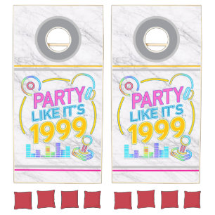 Party Like It’s 1999®™ – Neon Soundtrack  Cornhole Set
