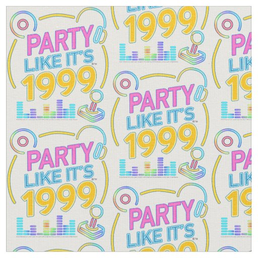 Party Like It’s 1999®™ – Neon Soundtrack Fabric