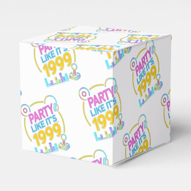 Party Like It’s 1999®™ – Neon Soundtrack Favor Boxes (Front Side)