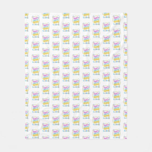 Party Like It’s 1999®™ – Neon Soundtrack Fleece Blanket (Front)
