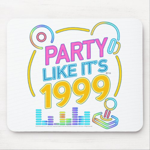 Party Like It’s 1999®™ – Neon Soundtrack Mouse Pad