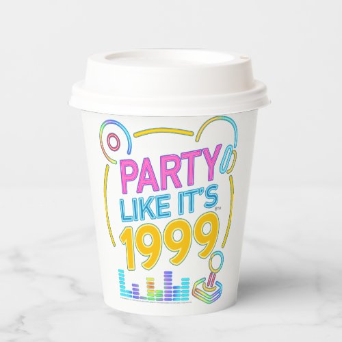 Party Like It’s 1999®™ – Neon Soundtrack Paper Cups