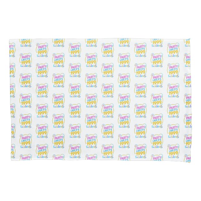 Party Like It’s 1999®™ – Neon Soundtrack Pillow Case (Front)