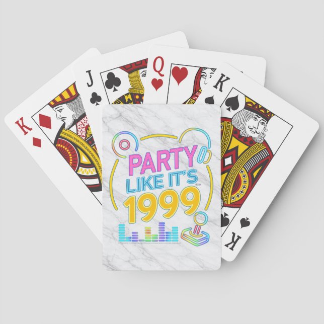 Party Like It’s 1999®™ – Neon Soundtrack Poker Cards (Back)