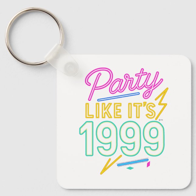 Party Like It’s 1999®™ – Neon Voltage Keychain (Front)
