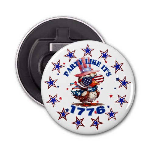 Party Like its 1776 American Eagle and 1776 Flag Bottle Opener
