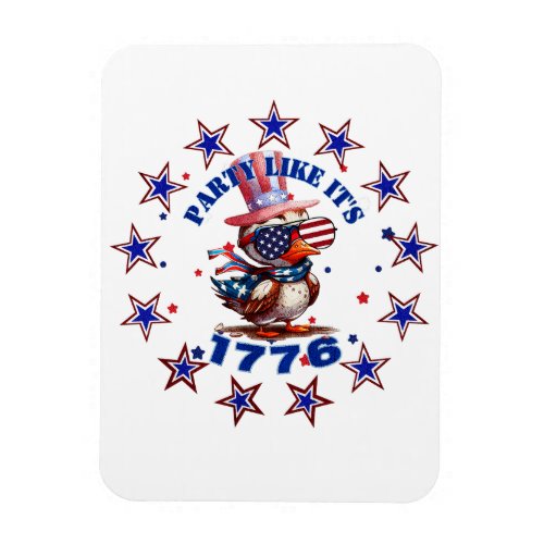 Party Like its 1776 American Eagle and 1776 Flag Magnet