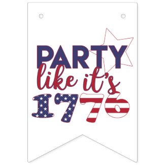 Party like it's 1776 - American Flag Typography