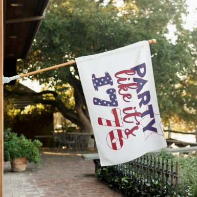 Party like it's 1776 - American Flag Typography