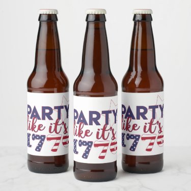 Party like it's 1776 - American Flag Typography