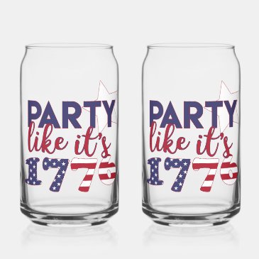 Party like it's 1776 - American Flag Typography