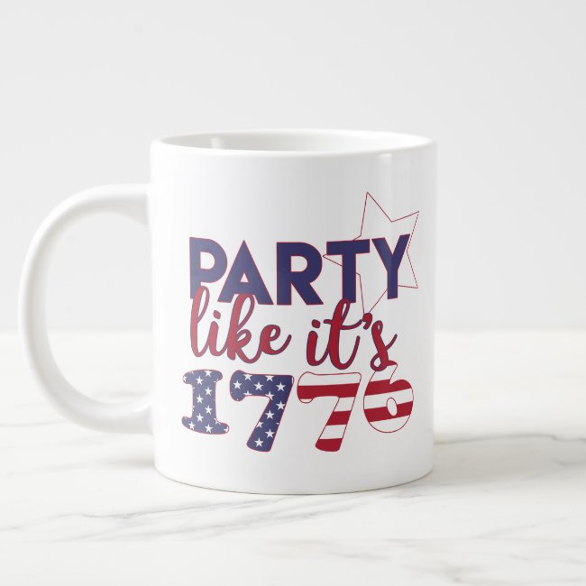 Party like it's 1776 - American Flag Typography