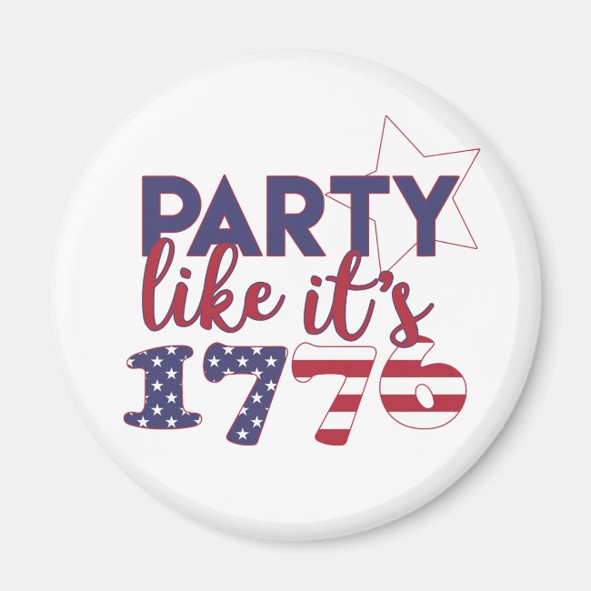 Party like it's 1776 - American Flag Typography
