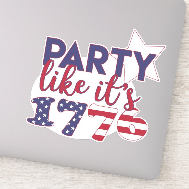 Party like it's 1776 - American Flag Typography