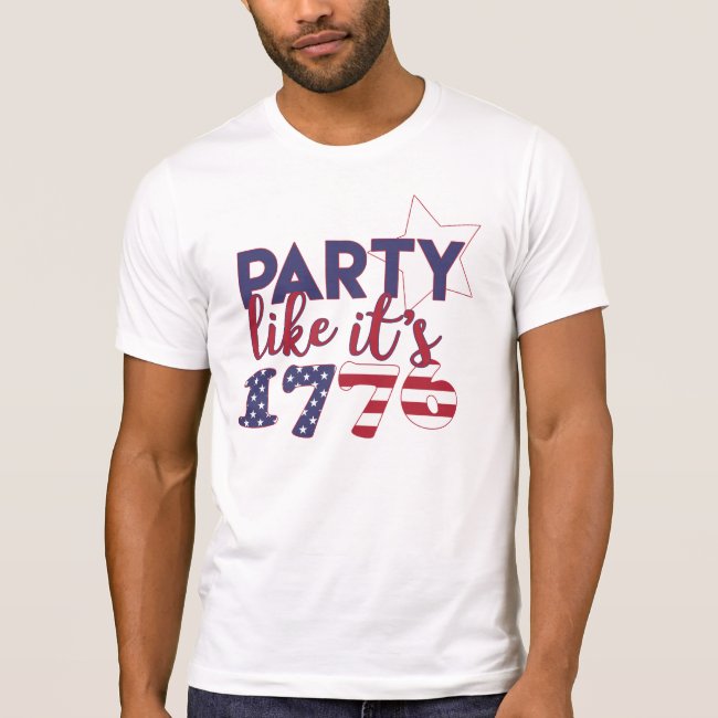 Party like it's 1776 - American Flag Typography