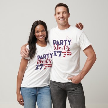 Party like it's 1776 - American Flag Typography T-