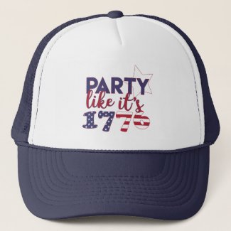 Party like it's 1776 - American Flag Typography