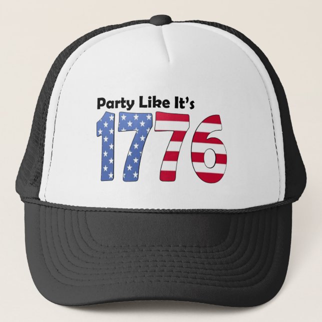 Party Like It's 1776 Flag Trucker Hat (Front)