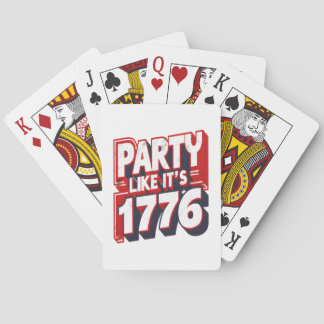 Party Like It's 1776 Funny Quote Poker Cards