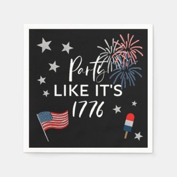 Party Like It's 1776 Party Napkins by coffeecatdesigns at Zazzle