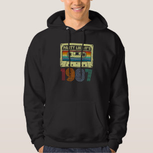 Party Like It's 1987 Retro 70s Party Outfit Costum Hoodie