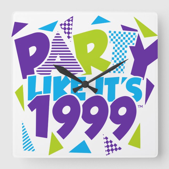 Party Like It's 1999®™ Clock - Design 01 (Front)