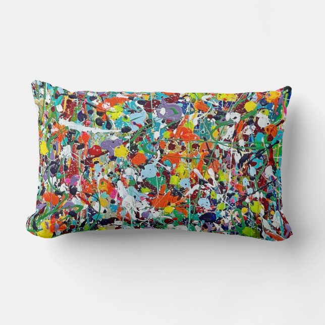 Party Like it's 1999 Cotton Lumbar Throw Pillow (Front)