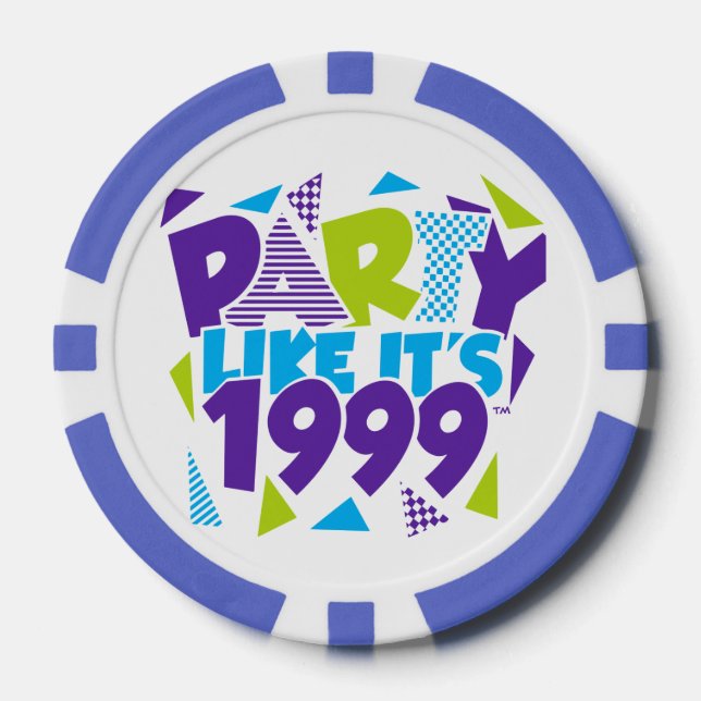 Party Like It's 1999®™ Poker Chips - Design 01 (Front)