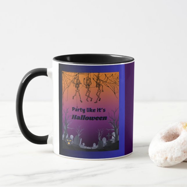 Party Like it's Halloween   Mug (With Donut)
