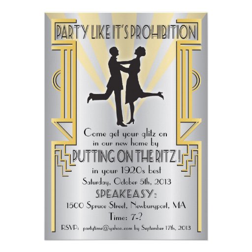 Prohibition Party Invitation 4