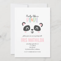 Party like panda bright multicolor birthday