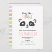 Party like panda bright multicolor birthday (Front/Back)