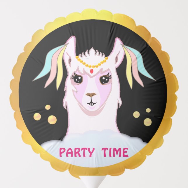Party Llama Balloon (Back)
