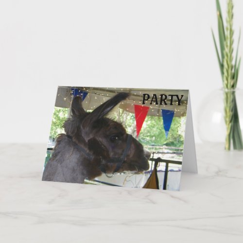 PARTY LLAMA_FOR YOUR BIRTHDAY CARD