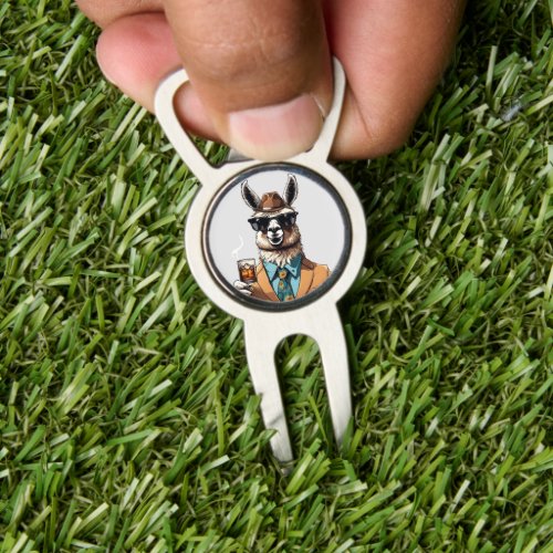 Party Llama Funny Farm Animal Suit Men Divot Tool