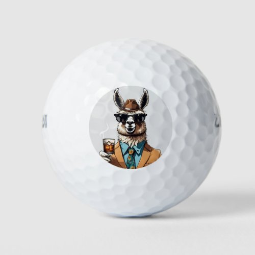 Party Llama Funny Farm Animal Suit Men Golf Balls