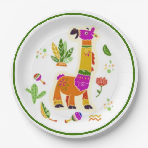 Party Llama HHM Party Paper Plates