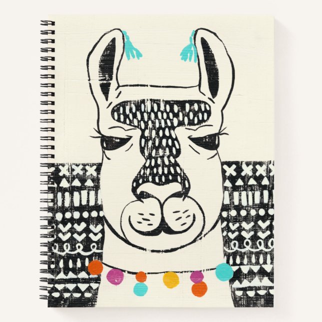 Party Llama - Portrait Notebook (Front)