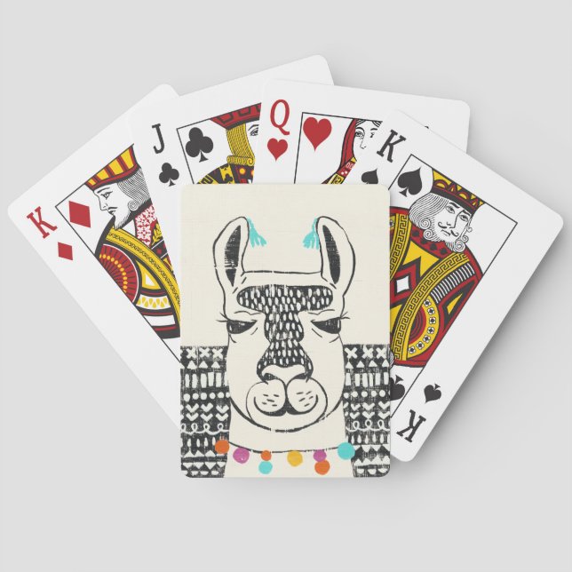Party Llama - Portrait Poker Cards (Back)