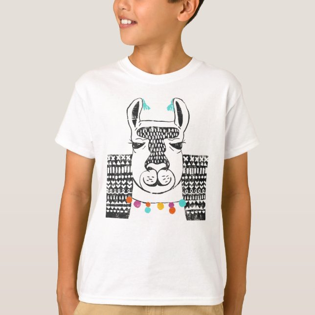 Party Llama - Portrait T-Shirt (Front)