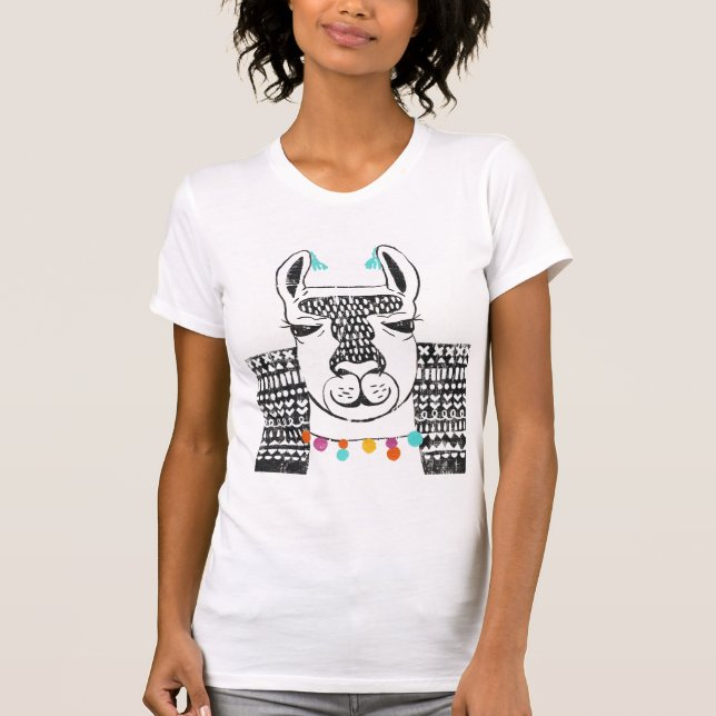 Party Llama - Portrait T-Shirt (Front)
